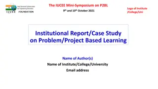 IUCEE Mini-Symposium on P2BL: Institutional Report and Case Study