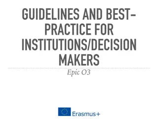 Guidelines and Best Practice for Institutions