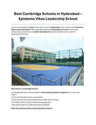 Best Cambridge Schools in Hyderabad – Epistemo Vikas Leadership School