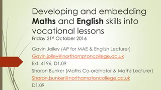 Embedding Maths and English Skills into Vocational Lessons