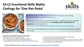 Costings for One-Pot Pasta - April 2023 Recipe