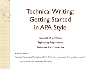 APA Style Guidelines for Formal Papers