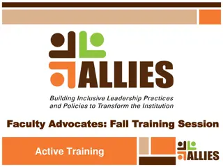 Faculty Advocates: Fall Training Session