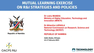 R&I Strategies and Policies in Namibia