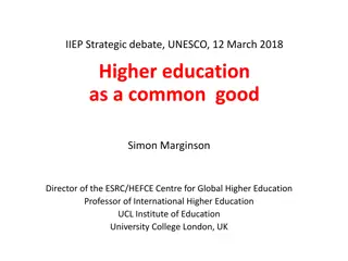 Higher education as a common good