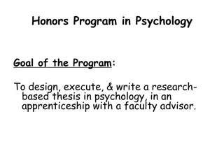 Honors Program in Psychology
