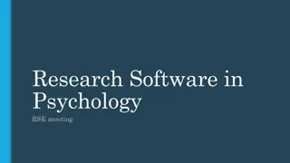 Research Software in  Psychology