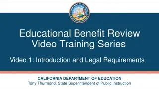 Educational Benefit Review Video Training Series