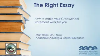 Crafting a Standout Grad School Statement