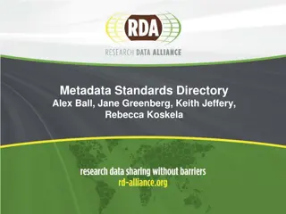 Metadata Standards Directory Impact and Adoption