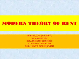 Modern Theory of Rent: Principles of Economics Amplified Version