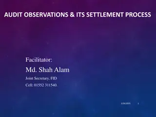 Audit Observations & Its Settlement Process