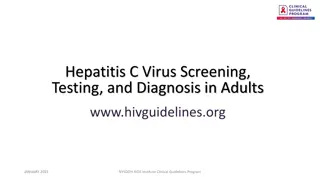 Hepatitis C Virus Screening and Testing Guidelines
