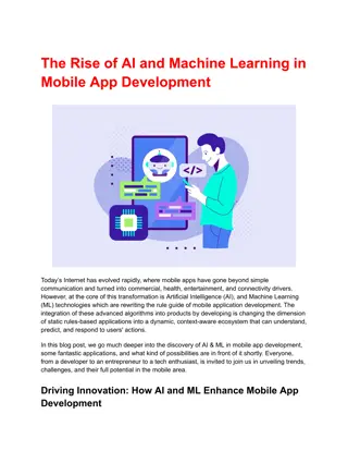 The Rise of AI and Machine Learning in Mobile App Development