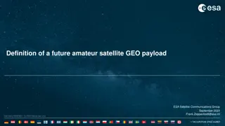 Definition of Future Amateur Satellite Payloads