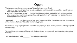 Narcotics Anonymous for Recovery