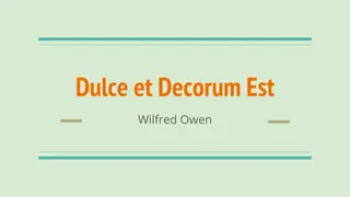 Insights into War Poet Wilfred Owen
