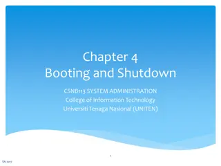 Booting and Shutdown Procedures in System Administration