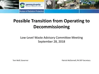 Three Mile Island Unit 1 Decommissioning Transition