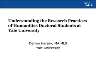 Research Practices of Yale Humanities Doctoral Students