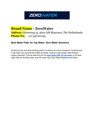 Best Water Filter for Tap Water_ Zero Water Solutions
