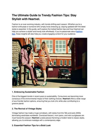 The Ultimate Guide to Trendy Fashion Tips_ Stay Stylish with Heartvel.