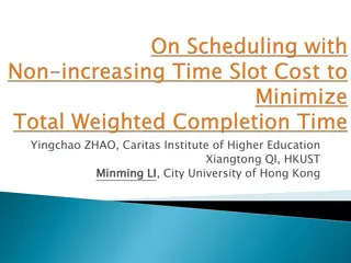 Optimal Scheduling Strategies for Minimizing Completion Time and Cost