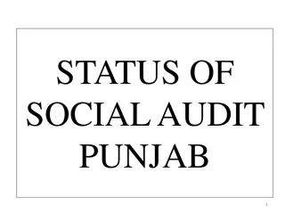 Status of Social Audit in Punjab - Overview of Activities and Progress
