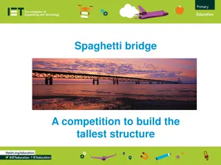 Spaghetti bridge A competition to build the  tallest structure