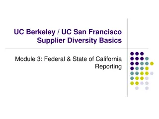 Federal & State Reporting for Supplier Diversity