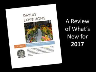 Daylily Exhibitions 2017 Updates & Judging Considerations