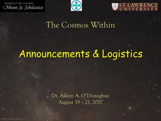 Announcements & Logistics