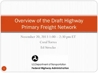 Overview of the Draft Highway  Primary Freight Network