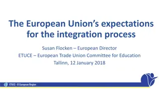 The European Union’s expectations for the integration process
