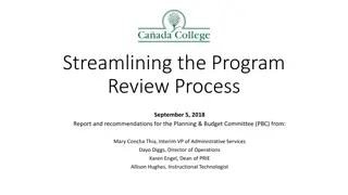 Streamlining the Program Review Process