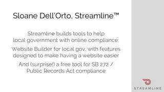 Sloane Dell’Orto, Streamline