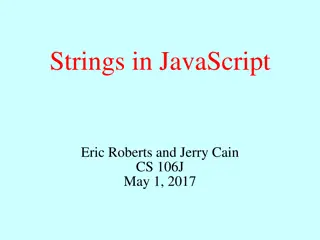 Strings in JavaScript