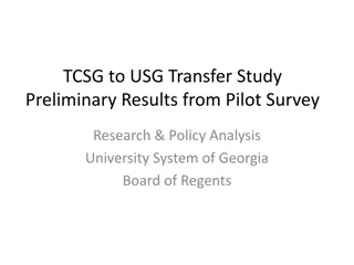 Preliminary Results of Transfer Study at USG Institutions