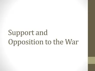 Support and Opposition to the War During WWI