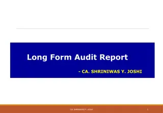 Effective Tool for Auditors: Long Form Audit Report LFAR