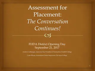 FHDA District Assessment for Student Success
