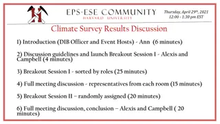 Harvard University Climate Survey Results Discussion