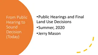 Guidelines for Effective Public Hearing Decisions