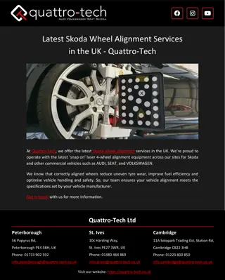 Latest Skoda Wheel Alignment Services in the UK - Quattro-Tech