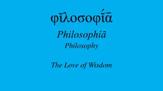 Philosophy: Branches & Areas