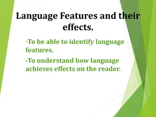 Identifying Language Features and Effects