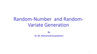 Random Number and Variate Generation Overview