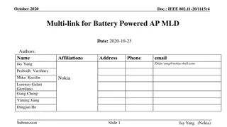 Multi-link Operations for Battery Powered APs