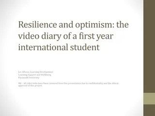 Resilience and Optimism in International Student's Journey
