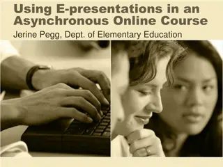 Using E-Presentations in Online Courses